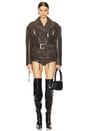 view 4 of 4 Salome Leather Jacket in Vintage Brown