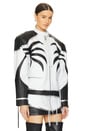 view 3 of 5 Givana Leather Jacket in White & Black