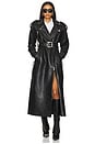 view 1 of 4 Knightley Leather Trench Coat in Black