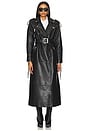 view 2 of 4 Knightley Leather Trench Coat in Black