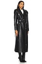 view 3 of 4 Knightley Leather Trench Coat in Black