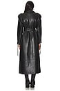 view 4 of 4 Knightley Leather Trench Coat in Black