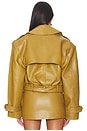 view 3 of 4 Malene Leather Jacket in Ochre
