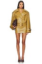view 4 of 4 Malene Leather Jacket in Ochre
