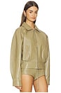 view 3 of 5 Mariel Leather Jacket in Musgo