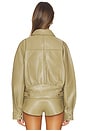 view 4 of 5 Mariel Leather Jacket in Musgo