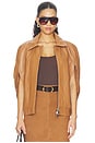 view 2 of 5 Braxx Leather Cape in Bourbon