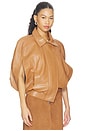 view 4 of 5 Braxx Leather Cape in Bourbon
