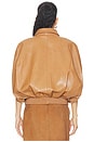 view 5 of 5 Braxx Leather Cape in Bourbon