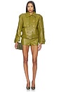 view 5 of 4 Yseld Leather Jacket in Basil