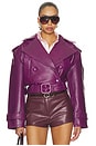 view 1 of 5 Malene Leather Jacket in Violette