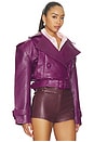 view 4 of 5 Malene Leather Jacket in Violette