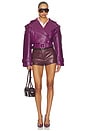 view 6 of 5 Malene Leather Jacket in Violette