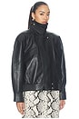 view 4 of 5 Sylvana Leather Jacket in Black