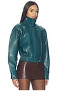 view 4 of 5 Lykke Leather Jacket in Sarcelle