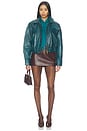 view 6 of 5 Lykke Leather Jacket in Sarcelle