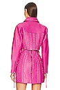 view 4 of 6 BLOUSON EN CUIR CASTOR in Neon Pink & Crystal