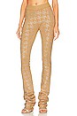 view 1 of 5 Desiree Pants in Caramel & Silver Houndstooth