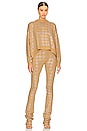 view 4 of 5 Desiree Pants in Caramel & Silver Houndstooth