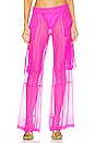 view 1 of 4 Viviane Silk Pant in Neon Pink