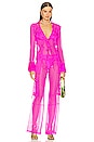 view 4 of 4 Viviane Silk Pant in Neon Pink