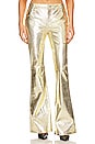 view 1 of 4 Lynx Leather Pant in Gold