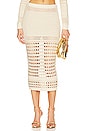 view 1 of 5 Raya Skirt in Ivory And Gold in Ivory & Gold