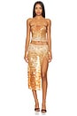 view 5 of 6 FALDA NELLIE in Light Champagne & Brown