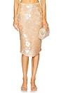view 1 of 6 Riley Sequin Skirt in Honey Beige