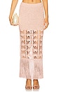 view 1 of 6 Naida Crochet Skirt in Metallic Peche