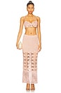 view 5 of 6 Naida Crochet Skirt in Metallic Peche