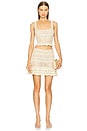 view 5 of 6 Florrie Crochet Skirt in Ivory & Gold