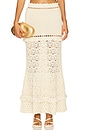 view 1 of 6 Magdalena Crochet Skirt in Ivory & Gold