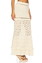 view 2 of 6 Magdalena Crochet Skirt in Ivory & Gold