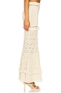 view 3 of 6 Magdalena Crochet Skirt in Ivory & Gold