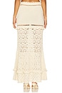 view 4 of 6 Magdalena Crochet Skirt in Ivory & Gold