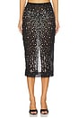view 1 of 6 Isabel Embellished Skirt in Black & Silver