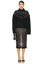 view 5 of 6 Isabel Embellished Skirt in Black & Silver