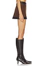 view 3 of 6 LISBETH レザースカート in Chocolate & Tobacco