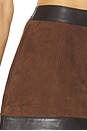 view 6 of 6 LISBETH レザースカート in Chocolate & Tobacco