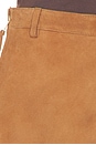 view 7 of 6 Marcella Suede Skirt in Bourbon