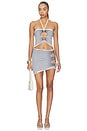 view 5 of 6 FALDA HYDRA in White & Metallic Navy