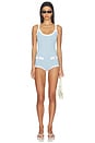 view 1 of 4 Jacquette Romper in Metallic Glace & White