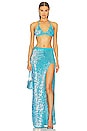view 4 of 5 ВЯЗАНЫЙ КРЮЧКОМ БЮСТГАЛЬТЕР LEANDRA in Aqua Blue