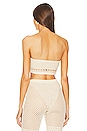 view 3 of 5 Luiz Strapless Top in Ivory And Gold in Ivory & Gold