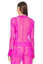 view 3 of 4 Aviva Silk Blouse in Neon Pink