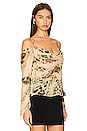 view 2 of 4 Akira Top in Vintage Cheetah