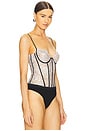 view 3 of 5 Lovisa Corset Bodysuit in Black & White