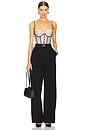 view 5 of 5 Lovisa Corset Bodysuit in Black & White