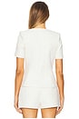 view 3 of 5 Makenna Tweed Top in White & Silver
